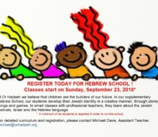 Hebrew School 2018-2019